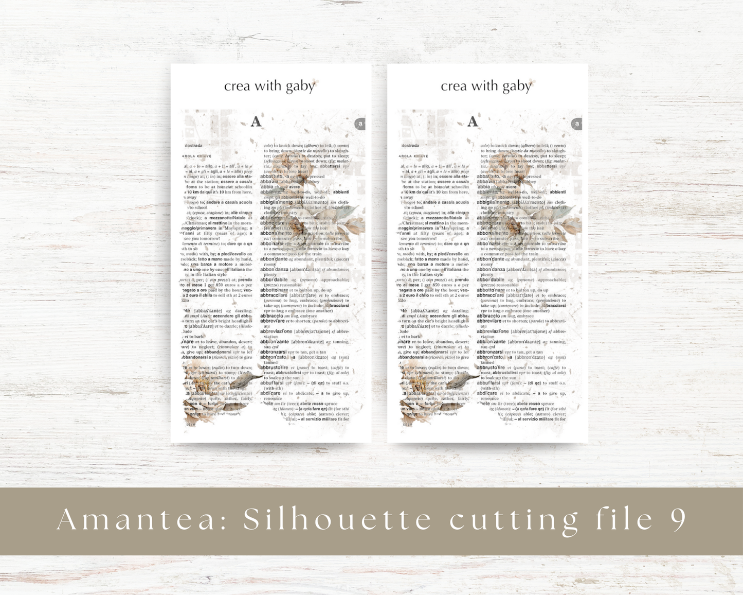 Silhouette cutting file: Amantea collection sticker sheet (133)