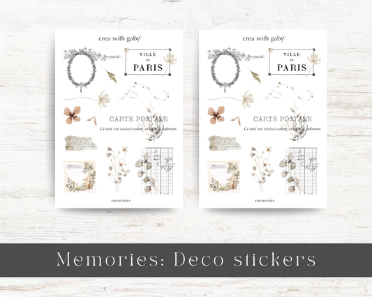 Vintage aesthetic stickers: Memories collection (031)