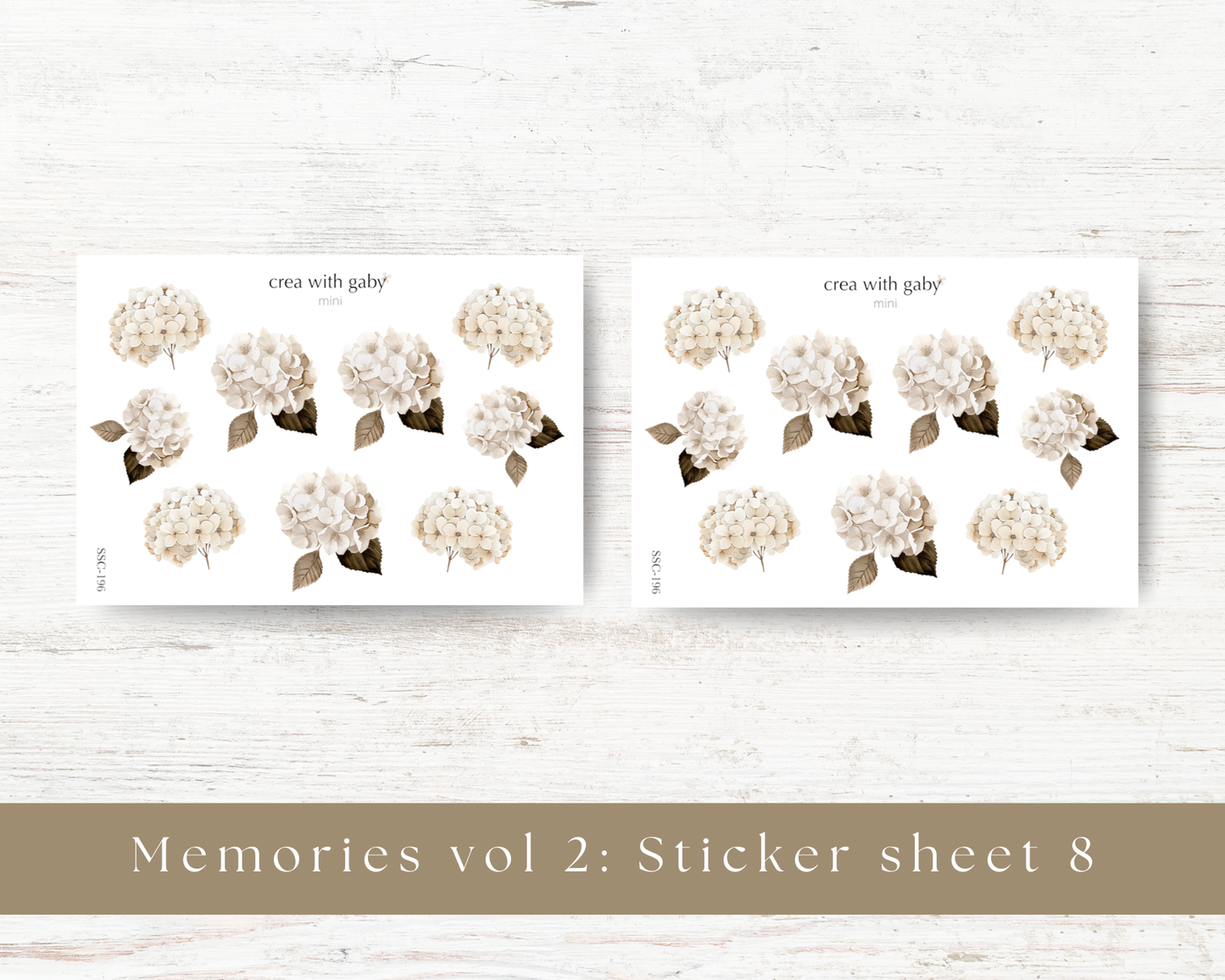 Mini stickers: Hydrangea blooms - Memories vol 2 (196)