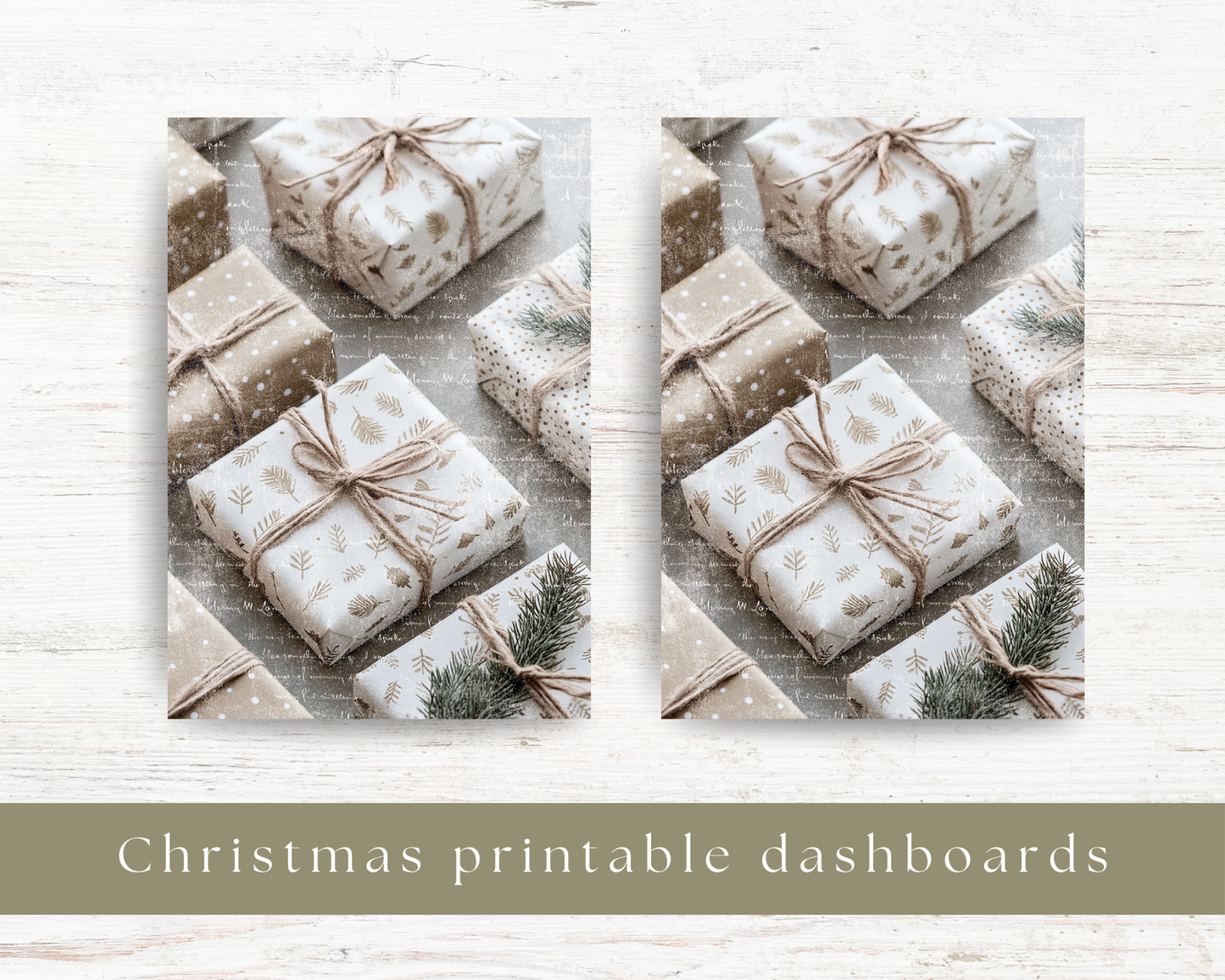 Printable dashboard: Christmas selection
