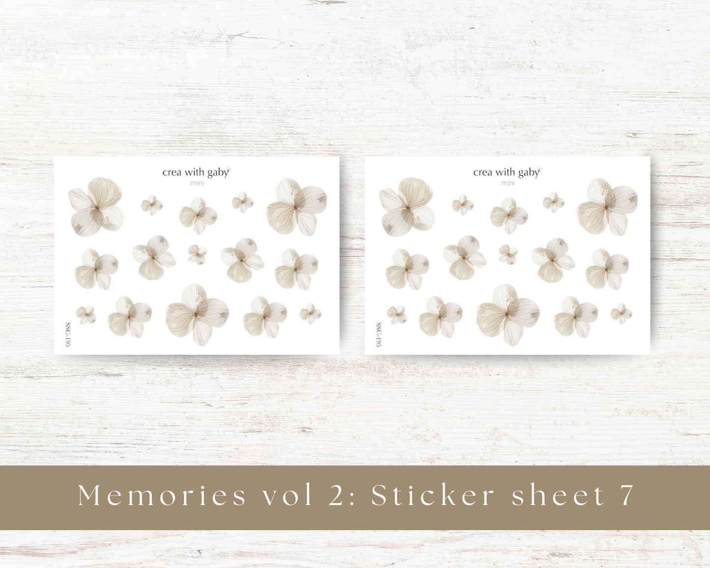 Mini stickers: White hydrangea petals - Memories vol 2 (195)
