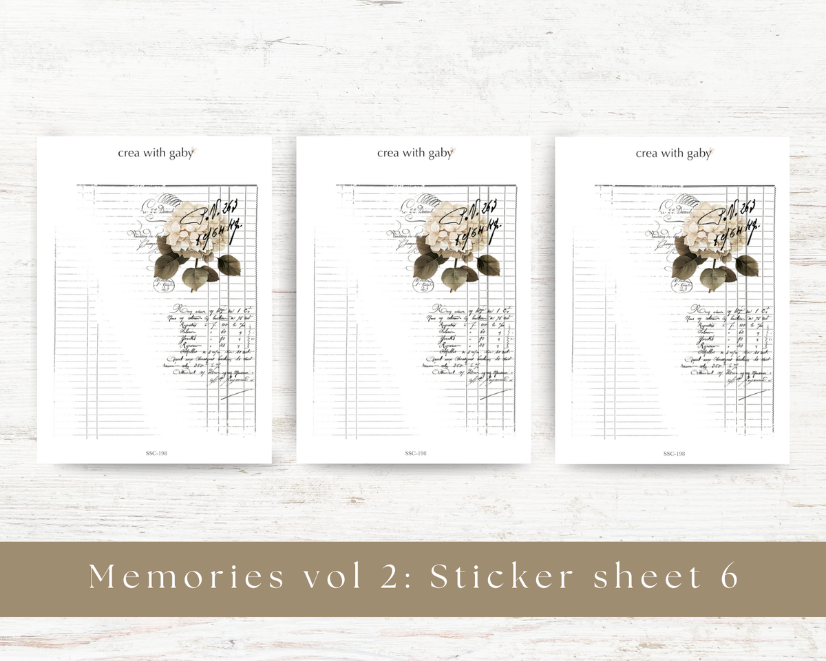 Vintage layering stickers: Memories vol 2 (198)