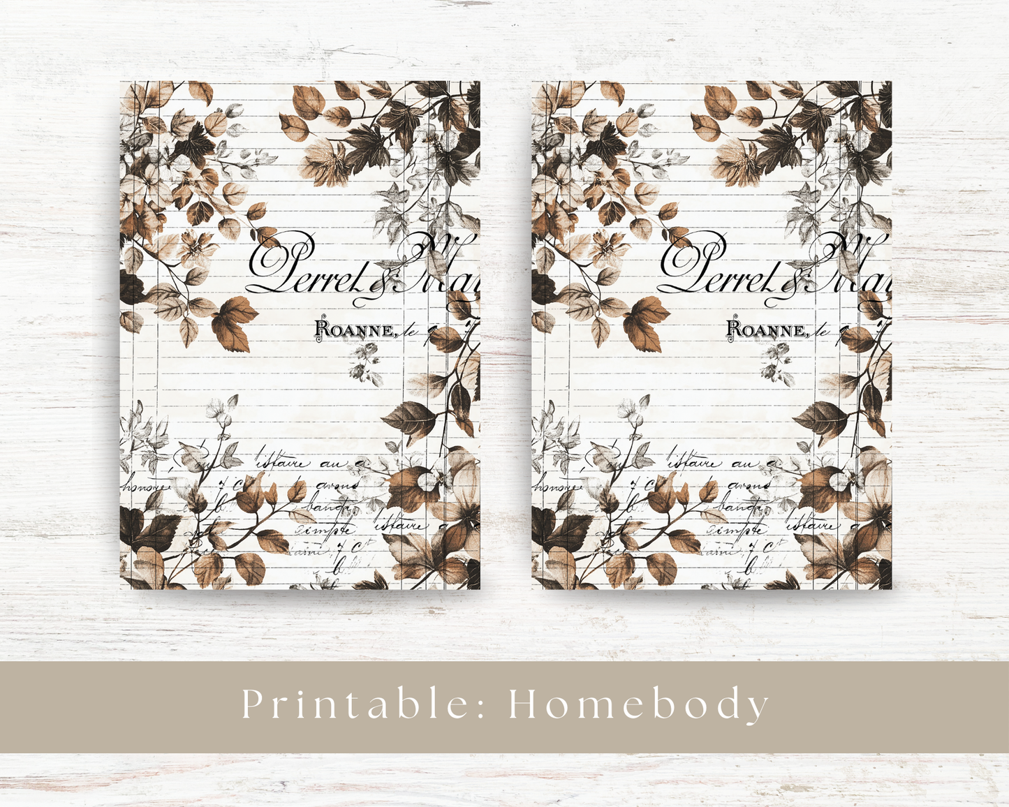 Printable dashboard: Homebody collection
