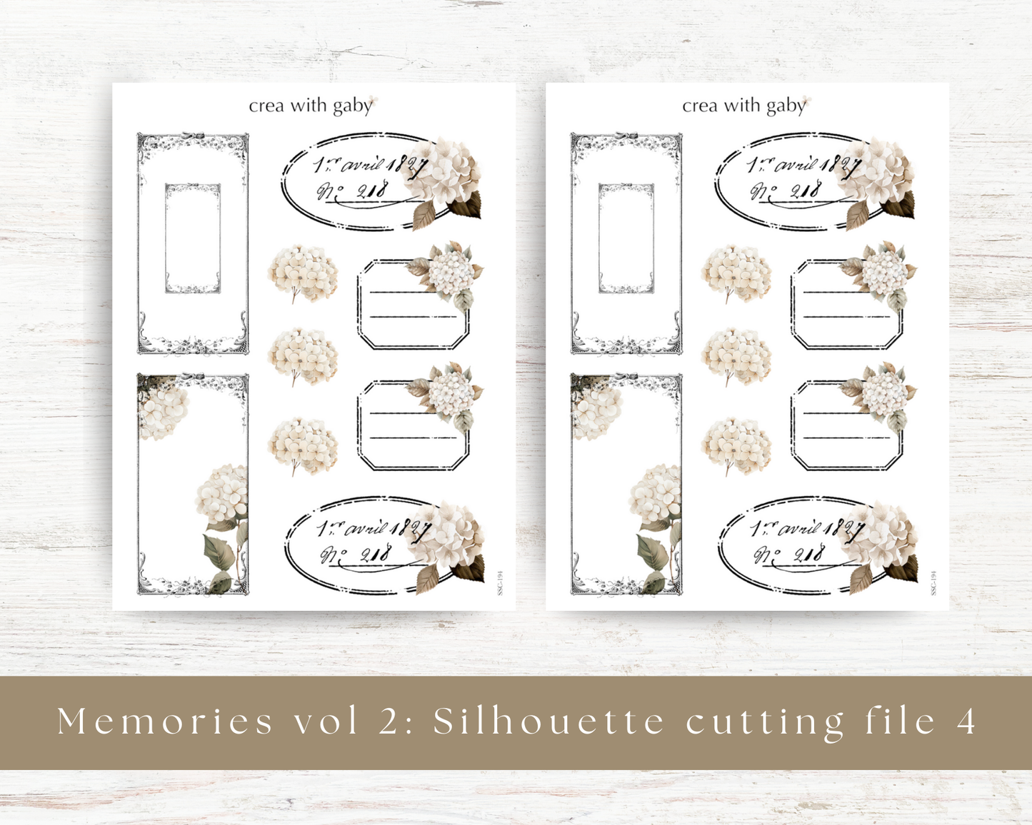 Silhouette cutting file: Memories vol 2 (194)