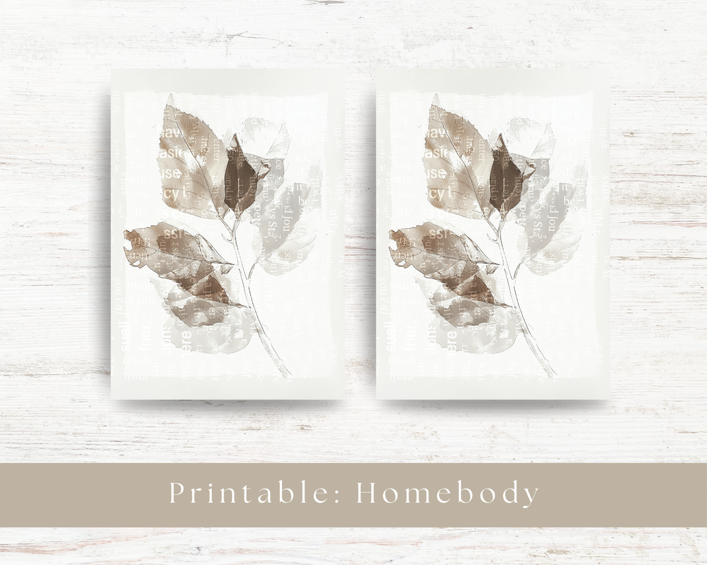 Printable dashboard: Homebody collection