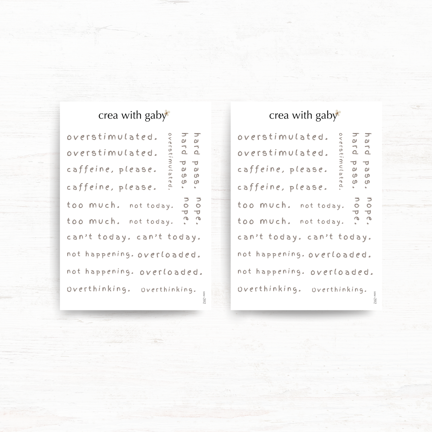 Quote sticker: Overstimulated