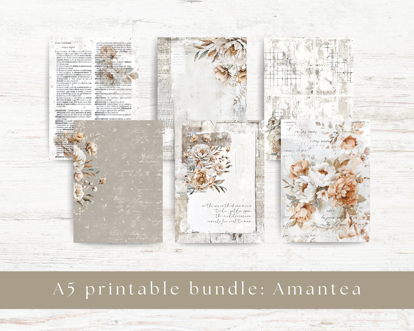 A5 printables: Amantea collection