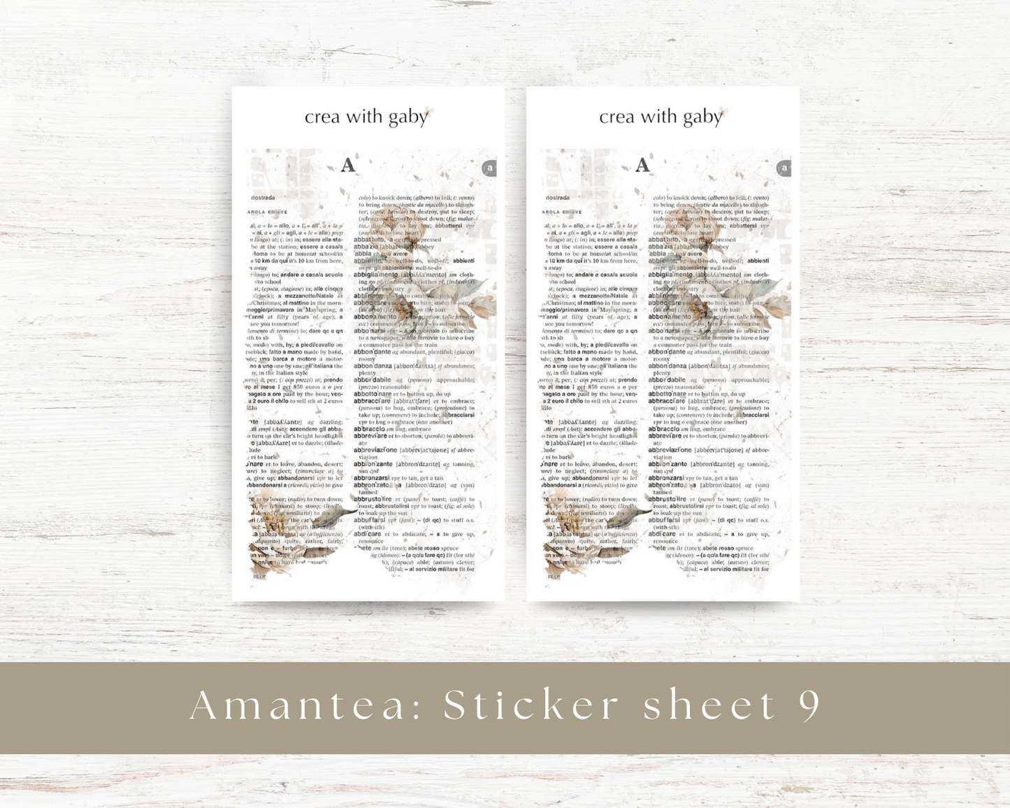 Full page, torn paper sticker: Amantea collection (133)