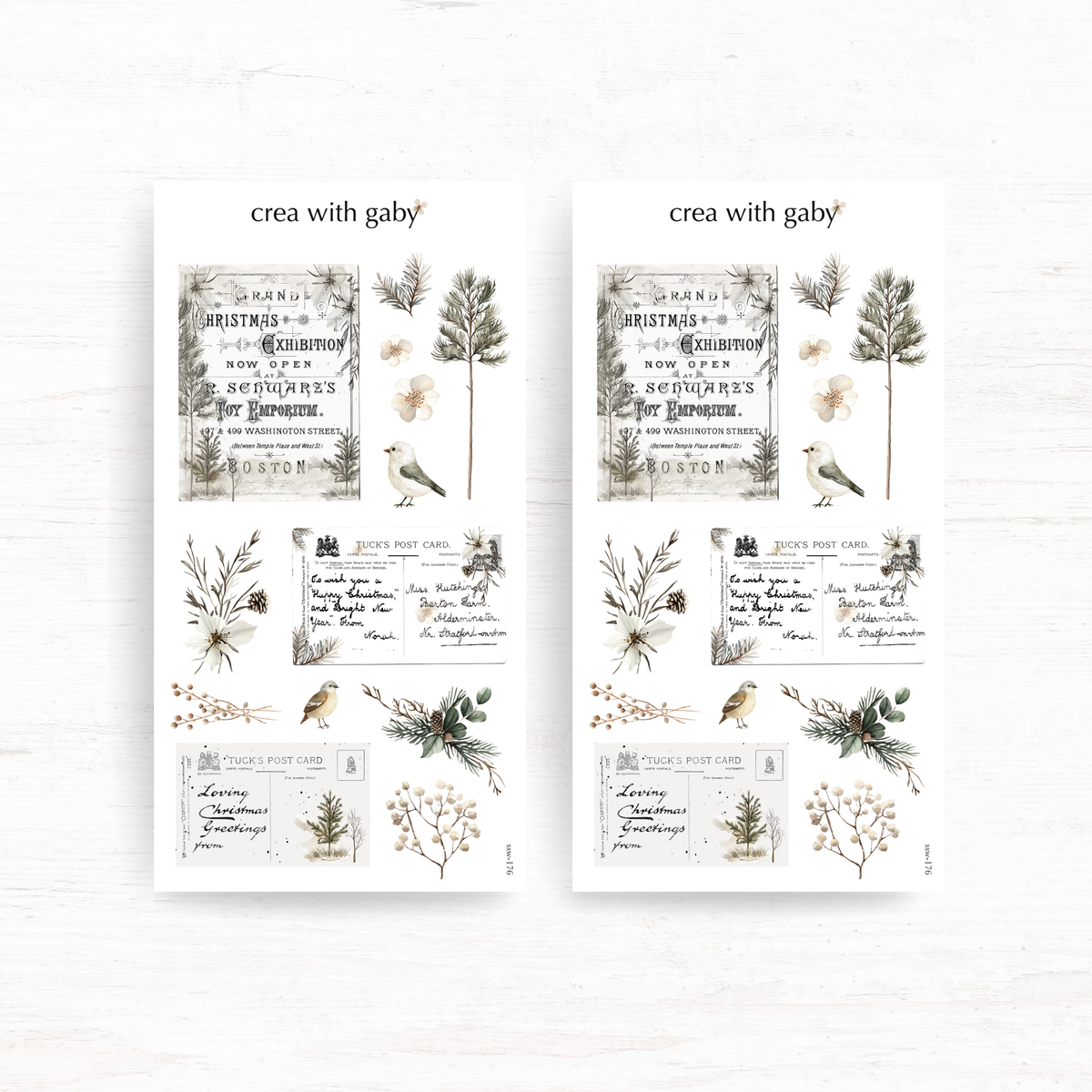 Christmas wishes sticker bundle (7 stickers)