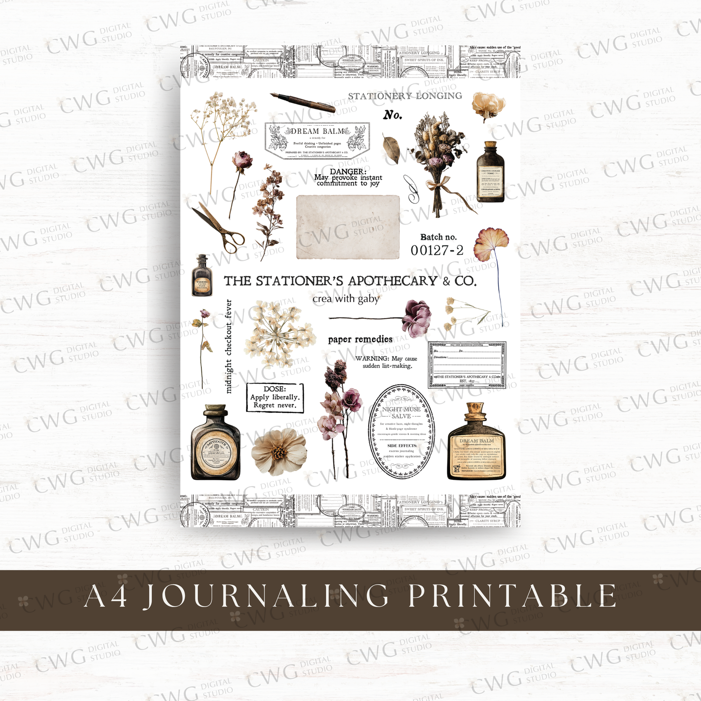 The Stationer's Apothecary: A4 printable