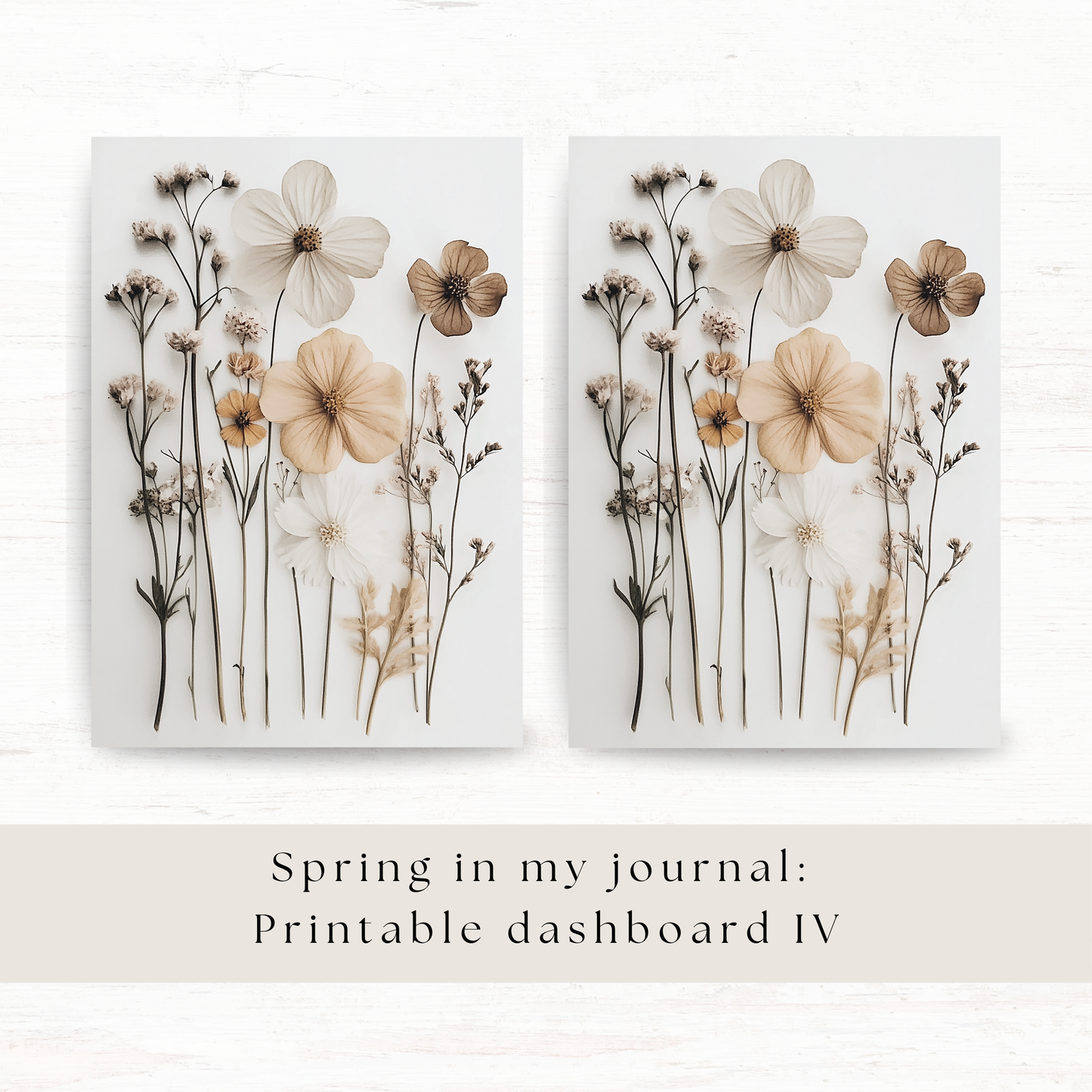 Printable dashboards: Spring in my journal