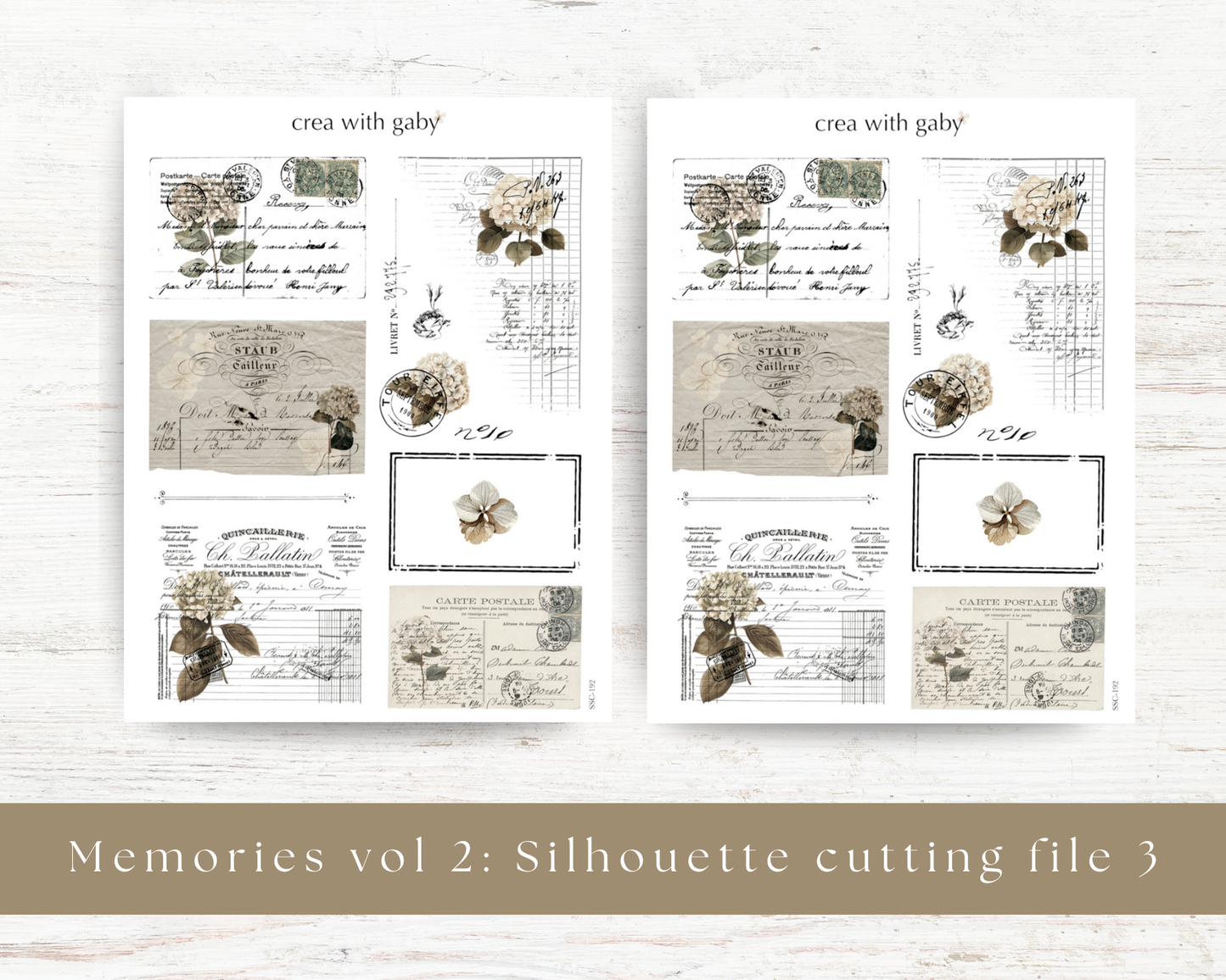 Silhouette cutting file: Memories vol 2 (192)
