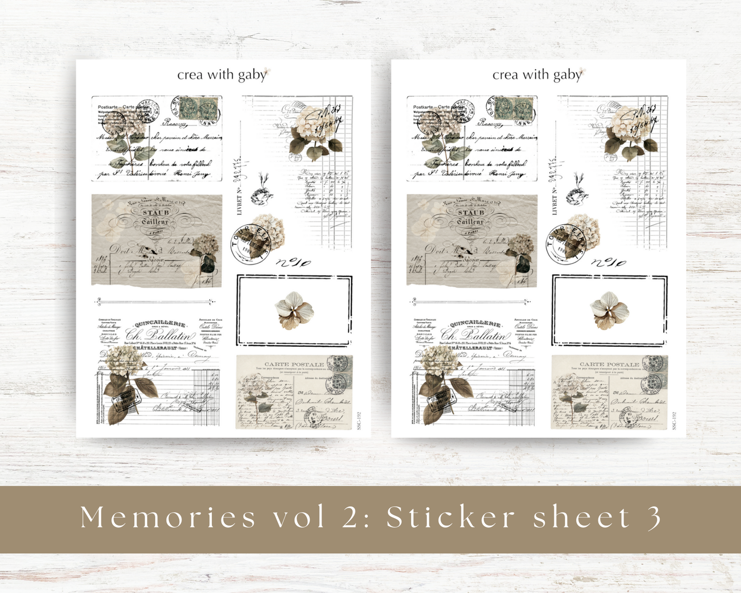 Vintage layering stickers: Memories vol 2 (192)