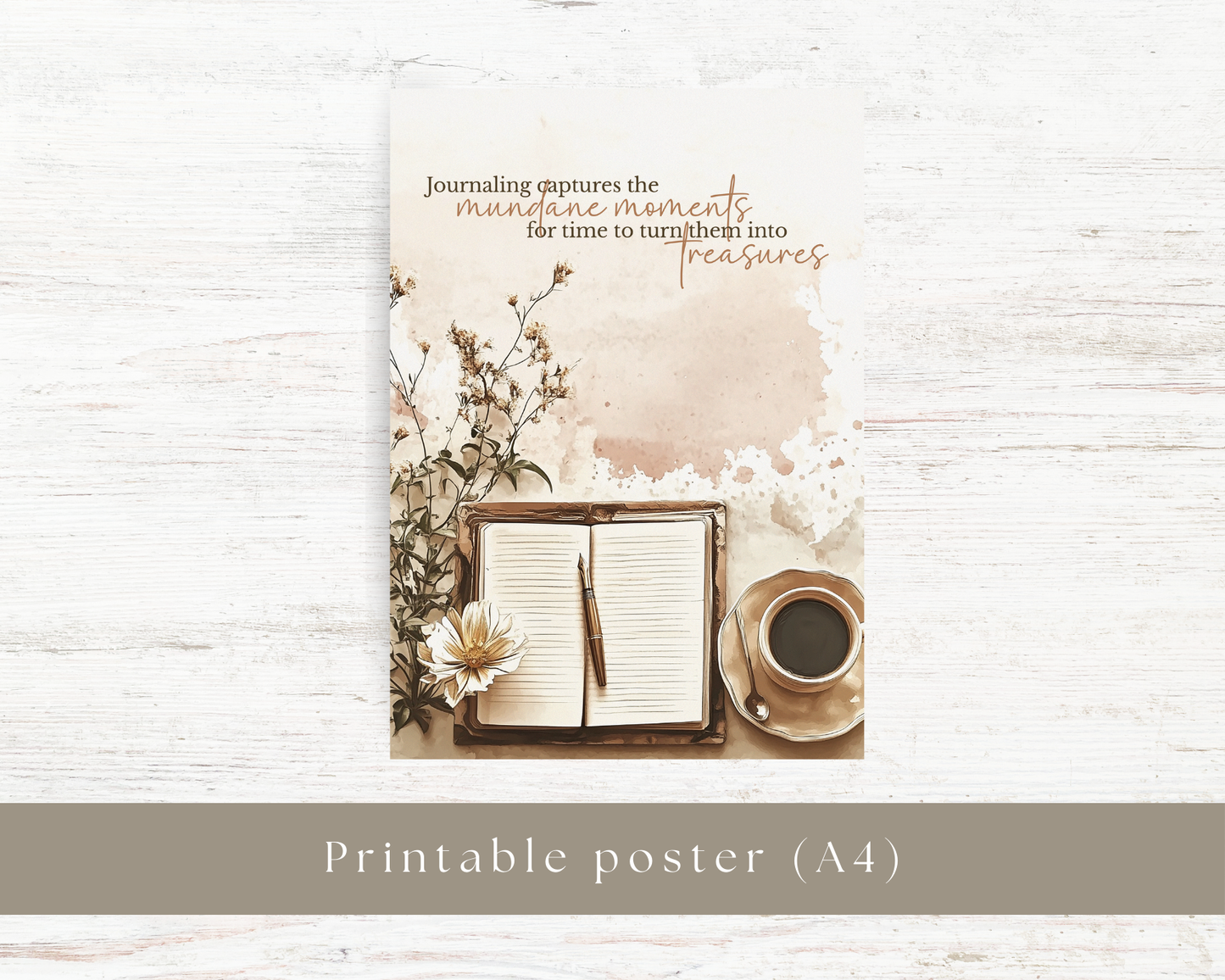 A4 Printable Poster: Journaling