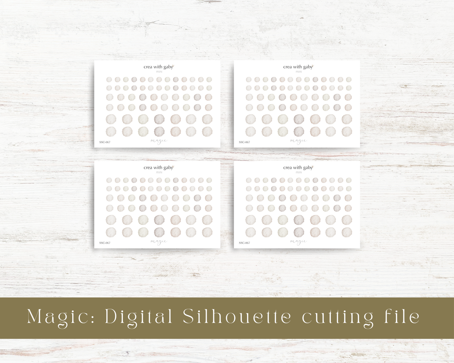 Silhouette cutting file: Magic collection sticker sheet (067)