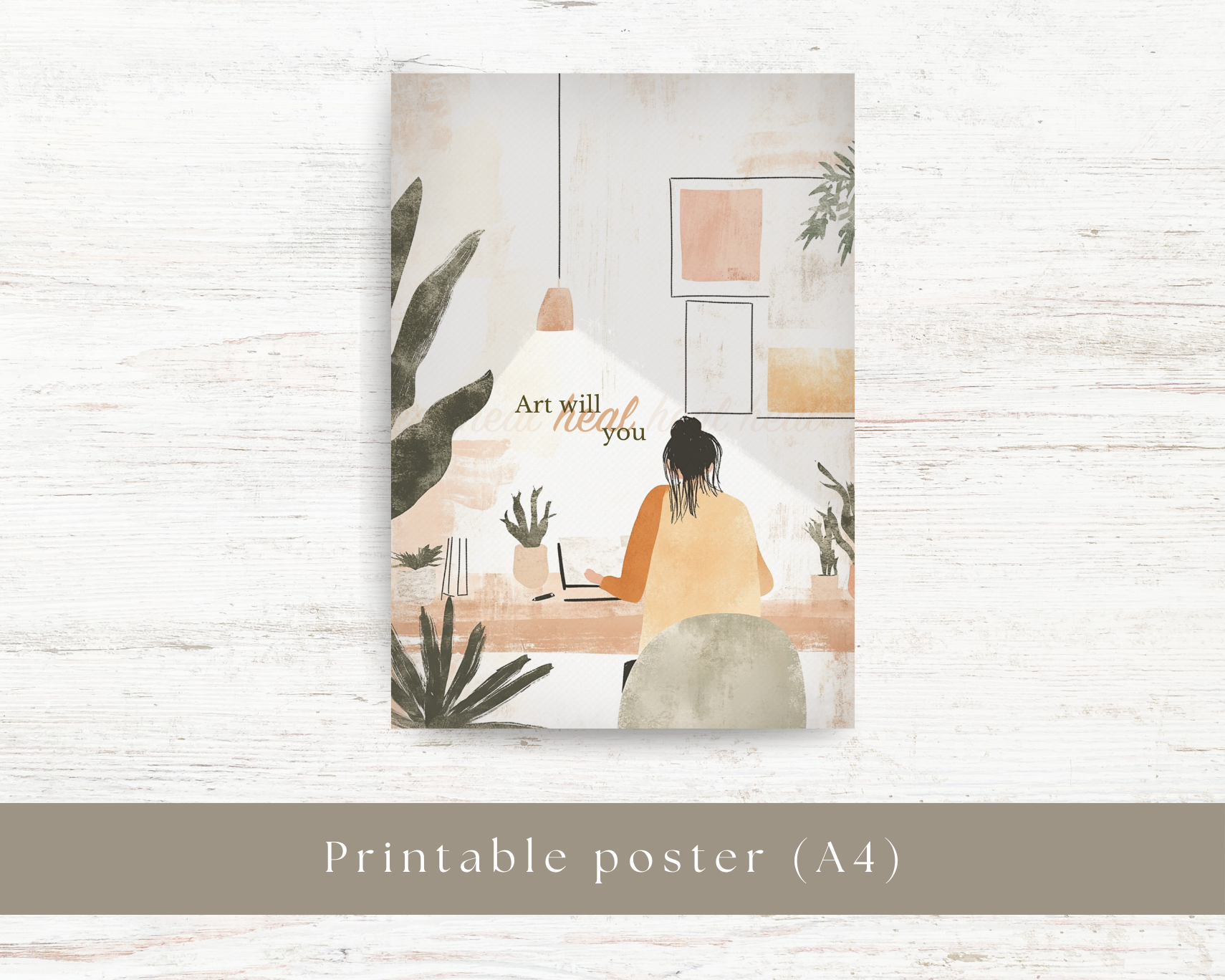 A4 Printable Poster Art will heal you creawithgaby