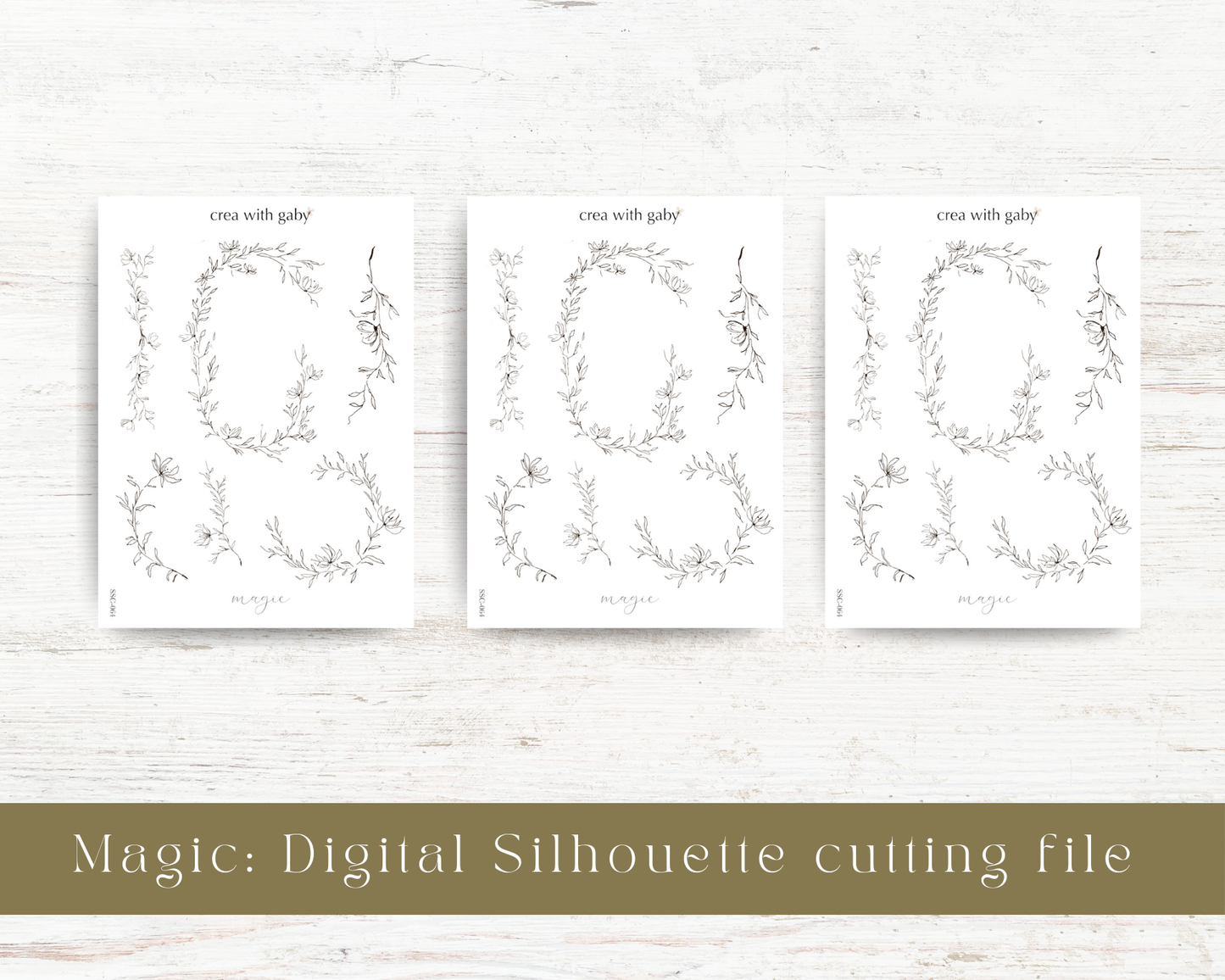 Silhouette cutting file: Magic collection sticker sheet (064)