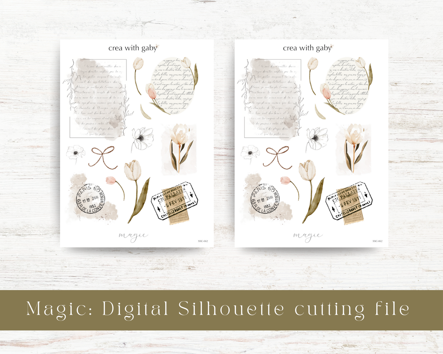 Silhouette cutting file: Magic collection sticker sheet (062)