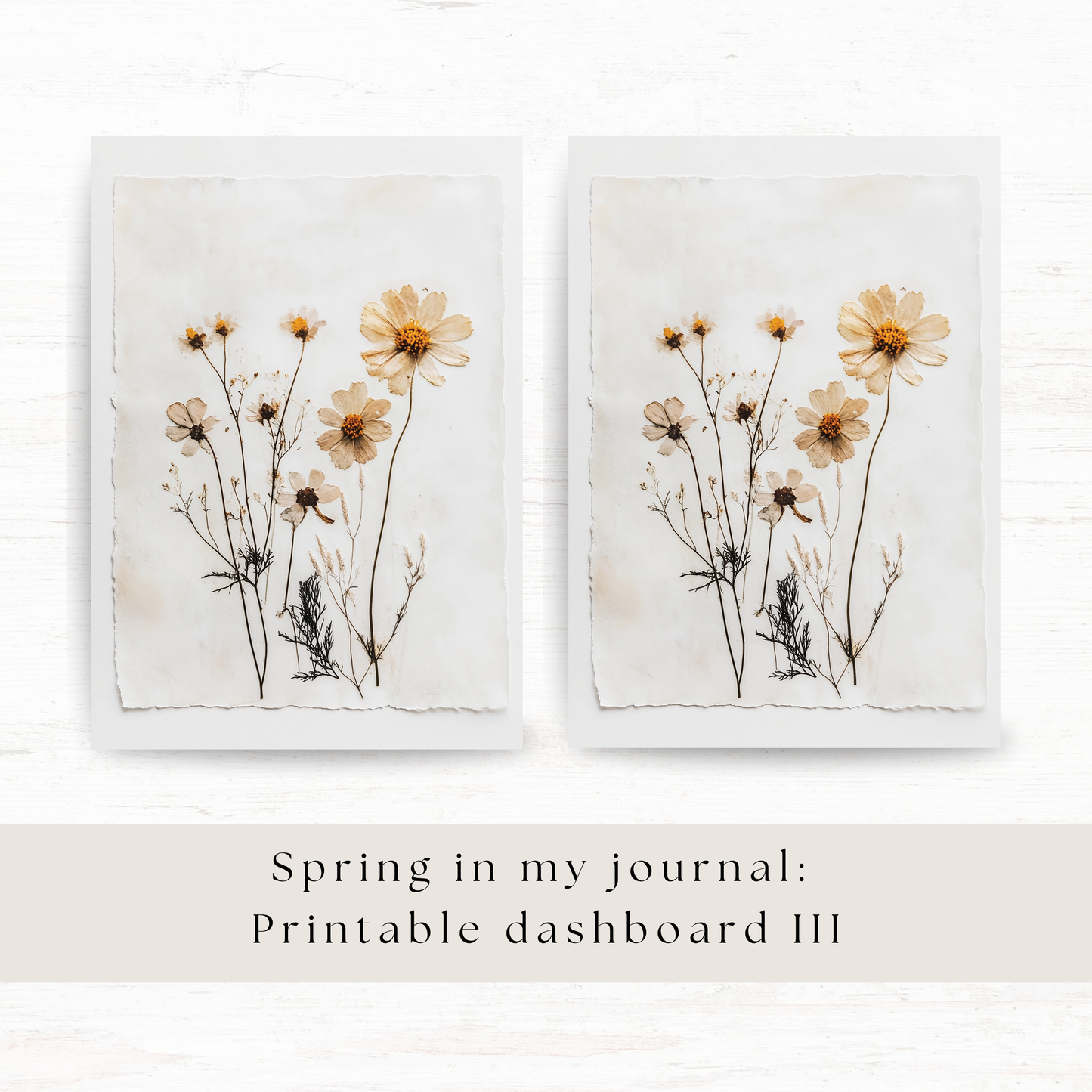 Printable dashboards: Spring in my journal