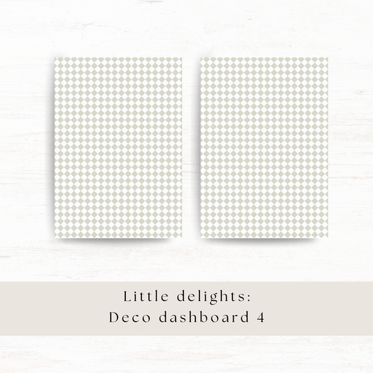 Chequered deco dashboard & background paper: Little delights
