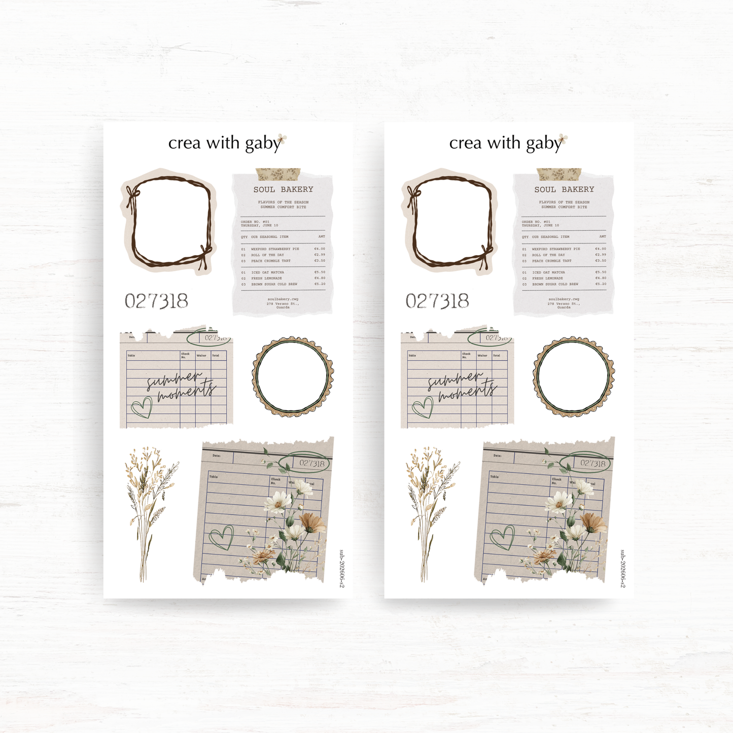 Deco stickers: Soul bakery (June 2026 sub kit)