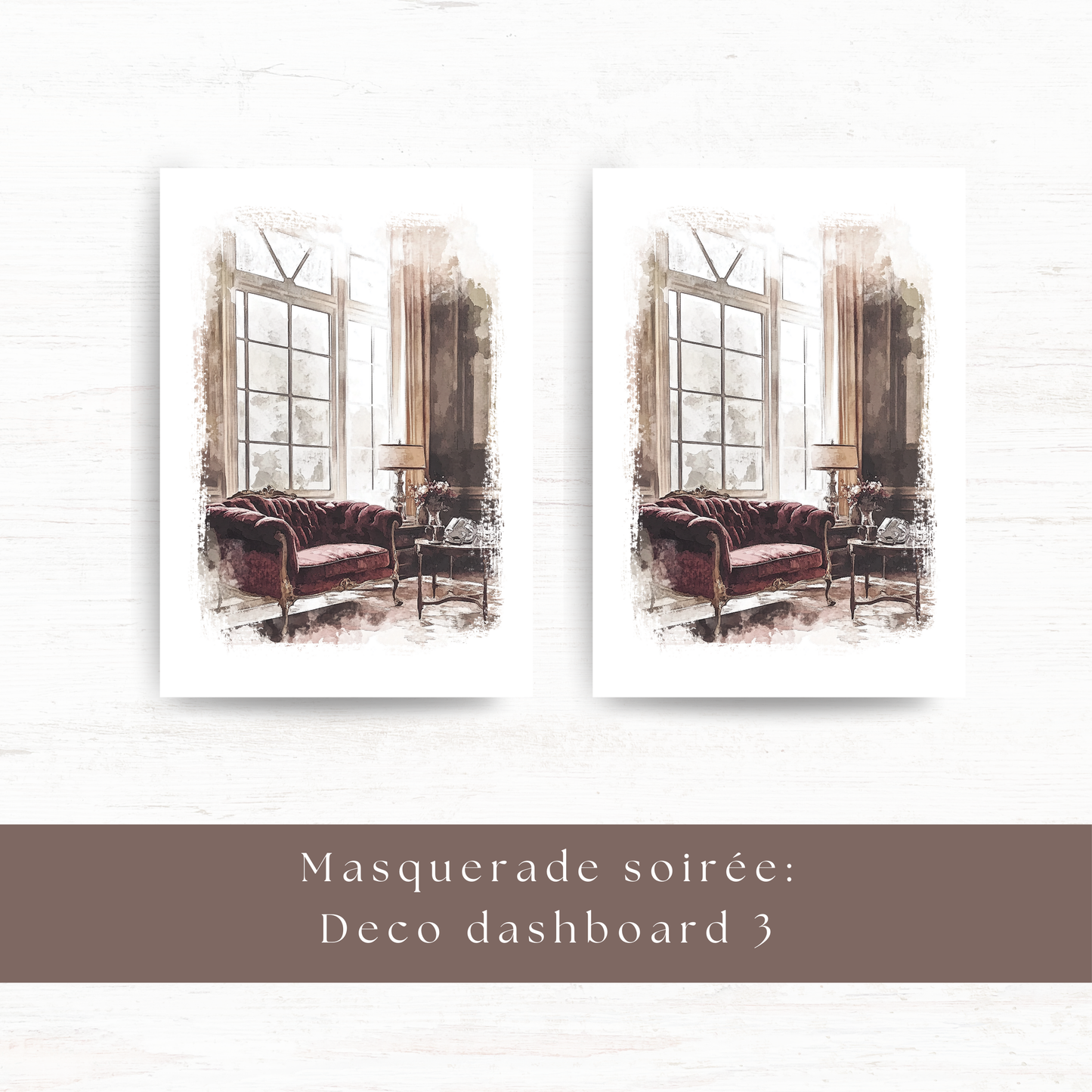A5 vellum deco dashboard: Masquerade soirée