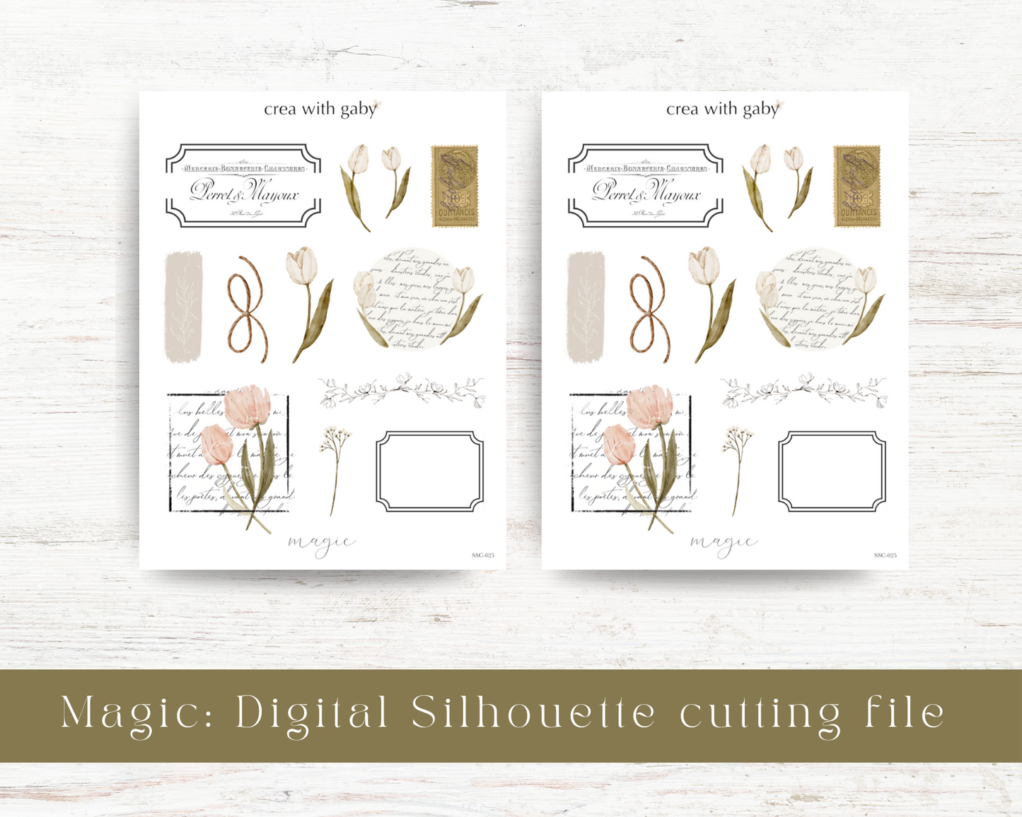 Silhouette cutting file: Magic collection sticker sheet (070)