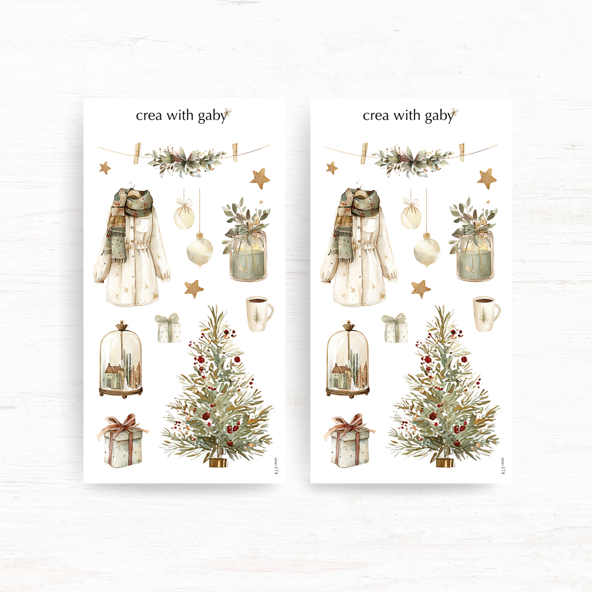 Christmas wishes sticker bundle (7 stickers)