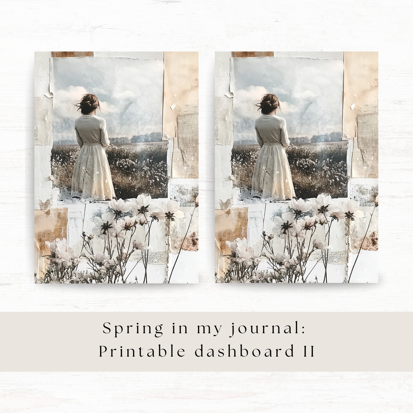 Printable dashboards: Spring in my journal