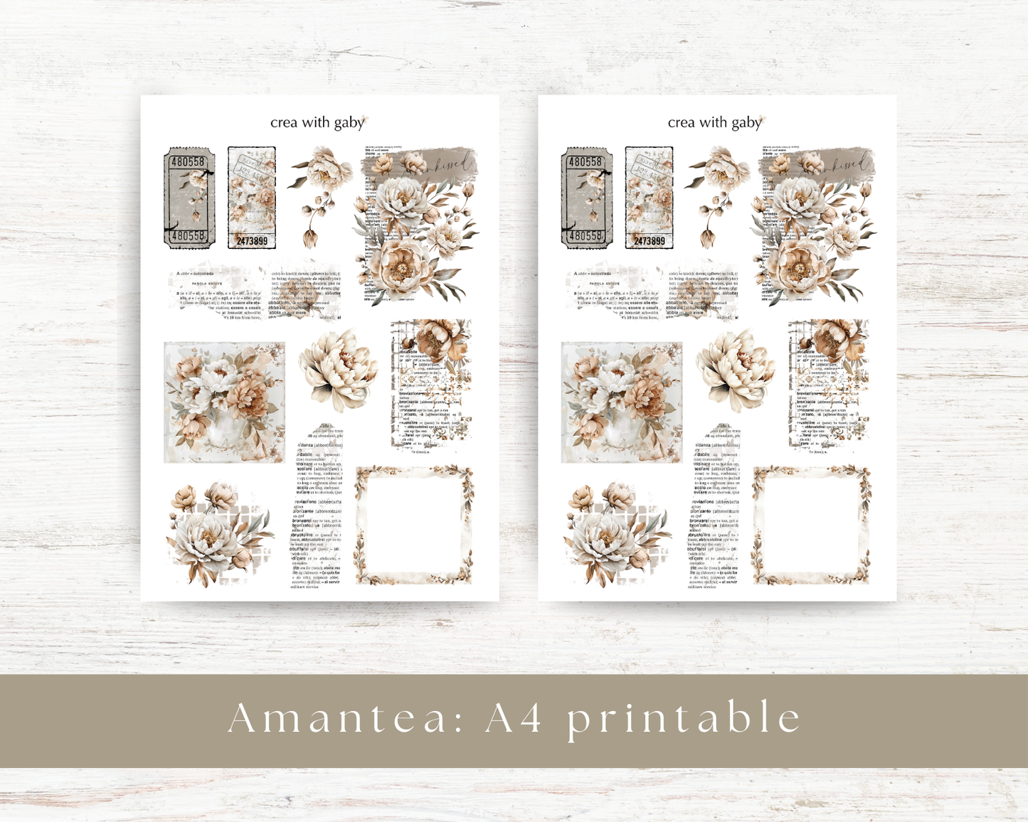 A4 printable: Amantea collection