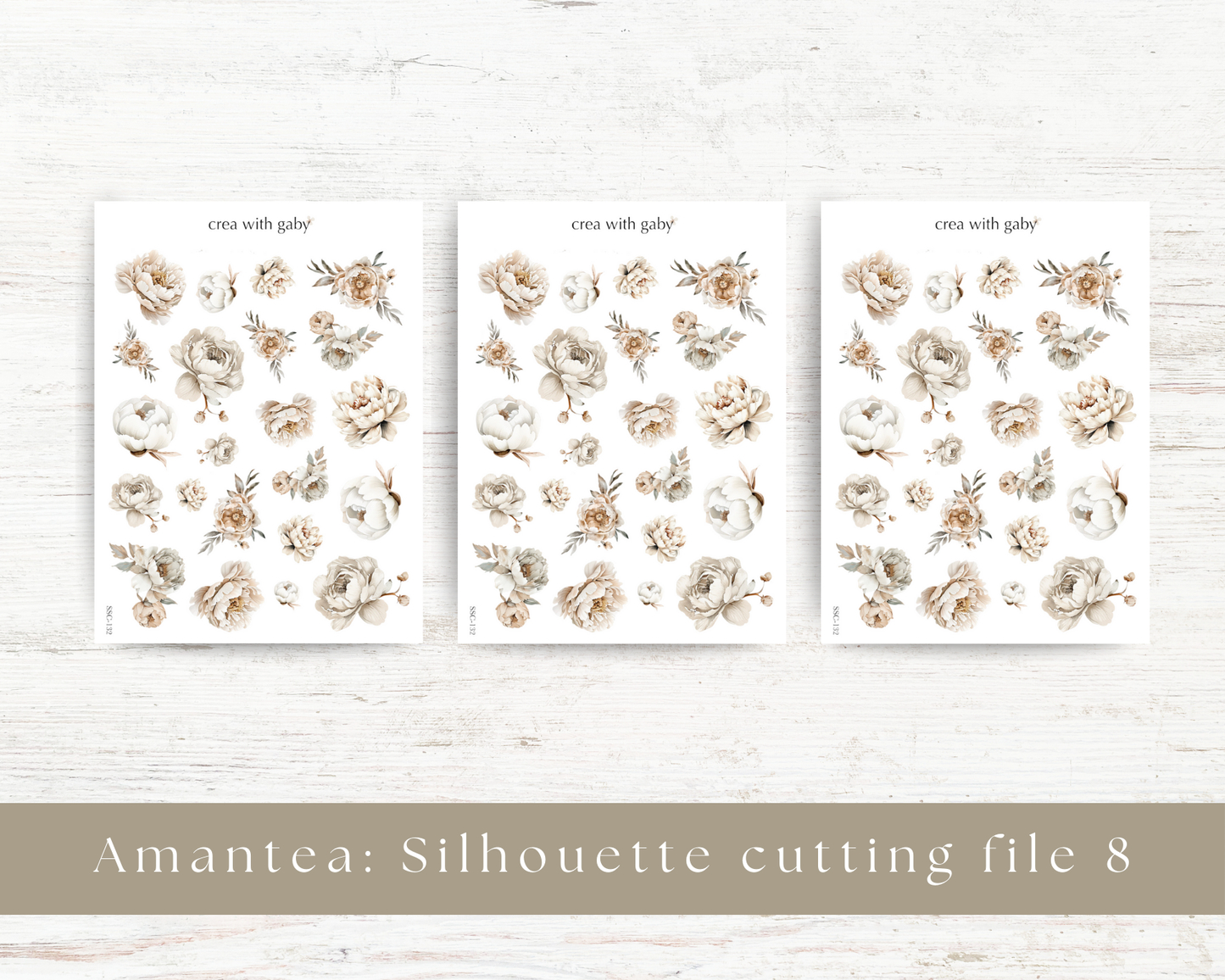 Silhouette cutting file: Amantea collection sticker sheet (132)