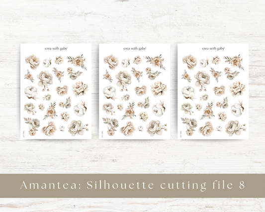 Silhouette cutting file: Amantea collection sticker sheet (132)