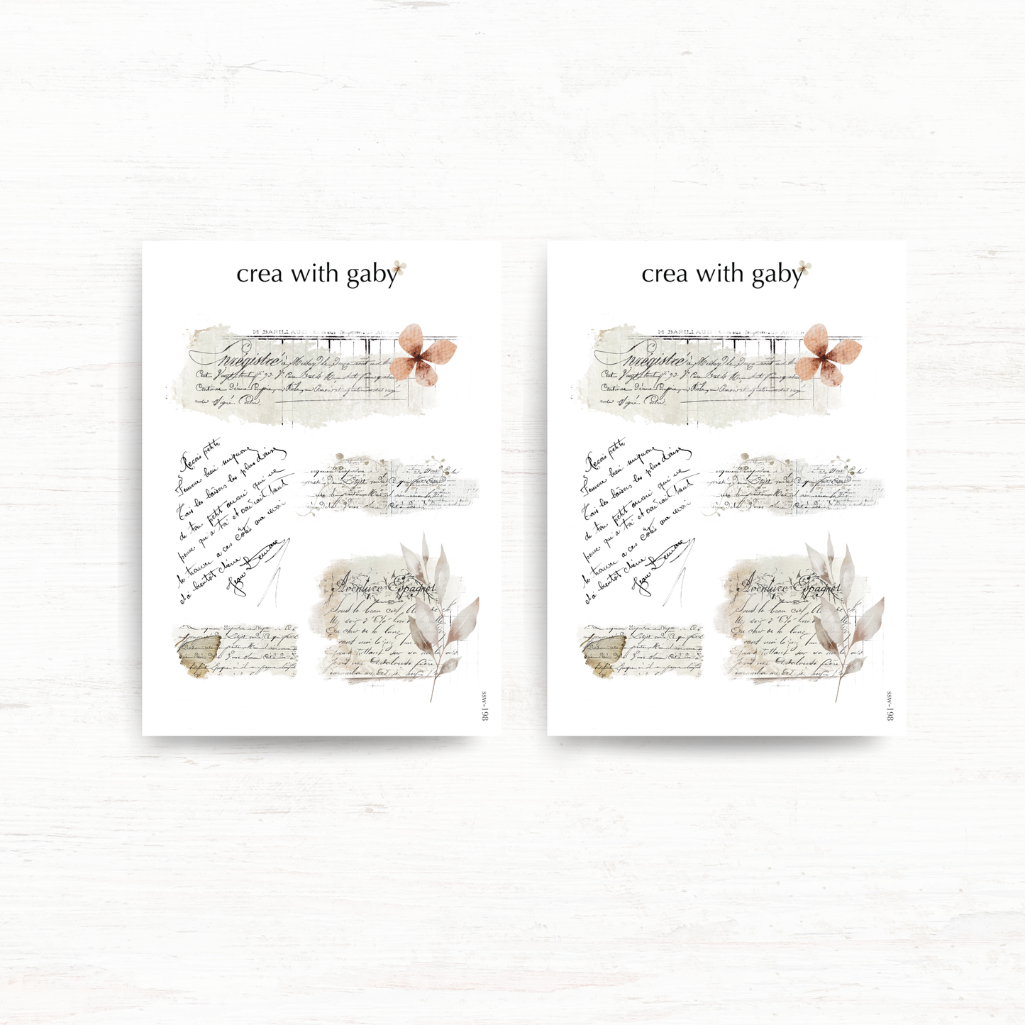 Vintage layering stickers: Memories collection