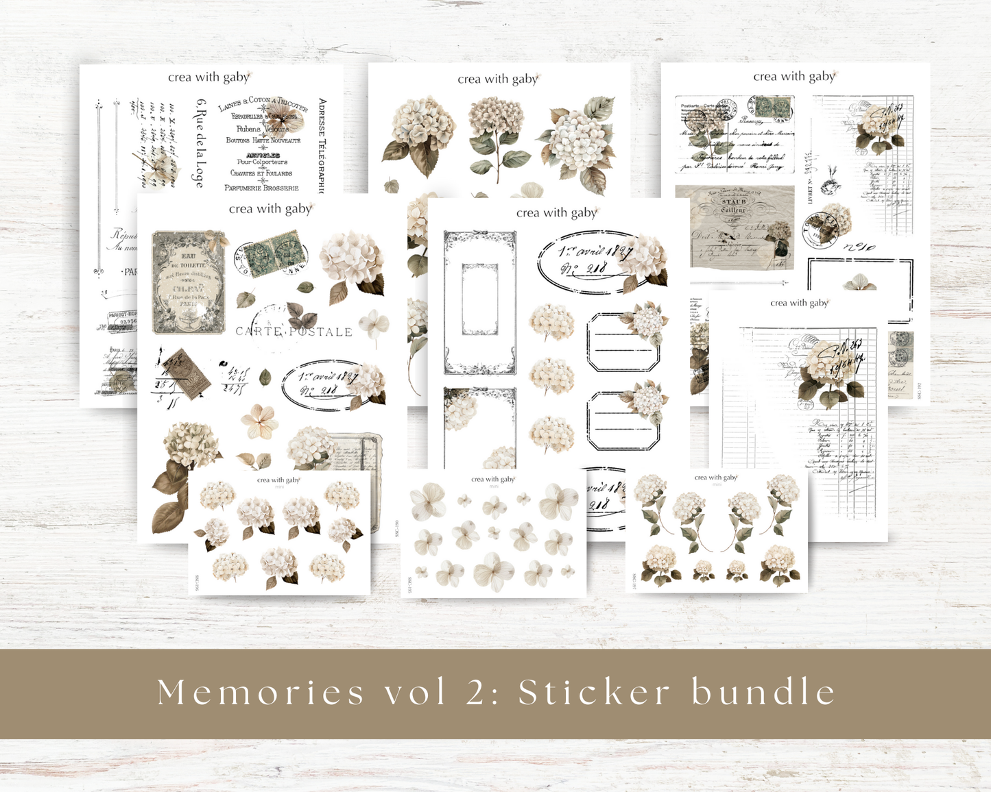 Vintage sticker bundle: Memories vol 2