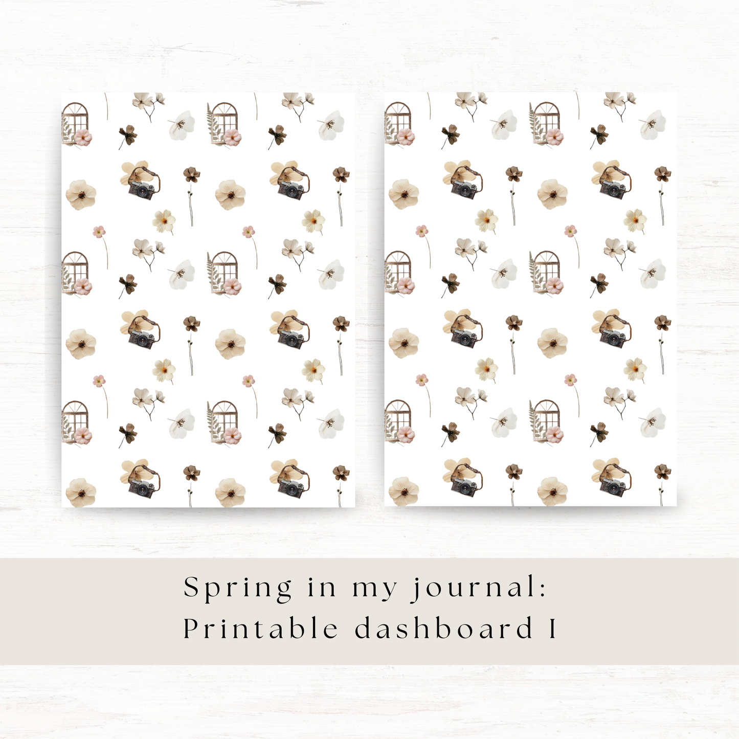 Printable dashboards: Spring in my journal