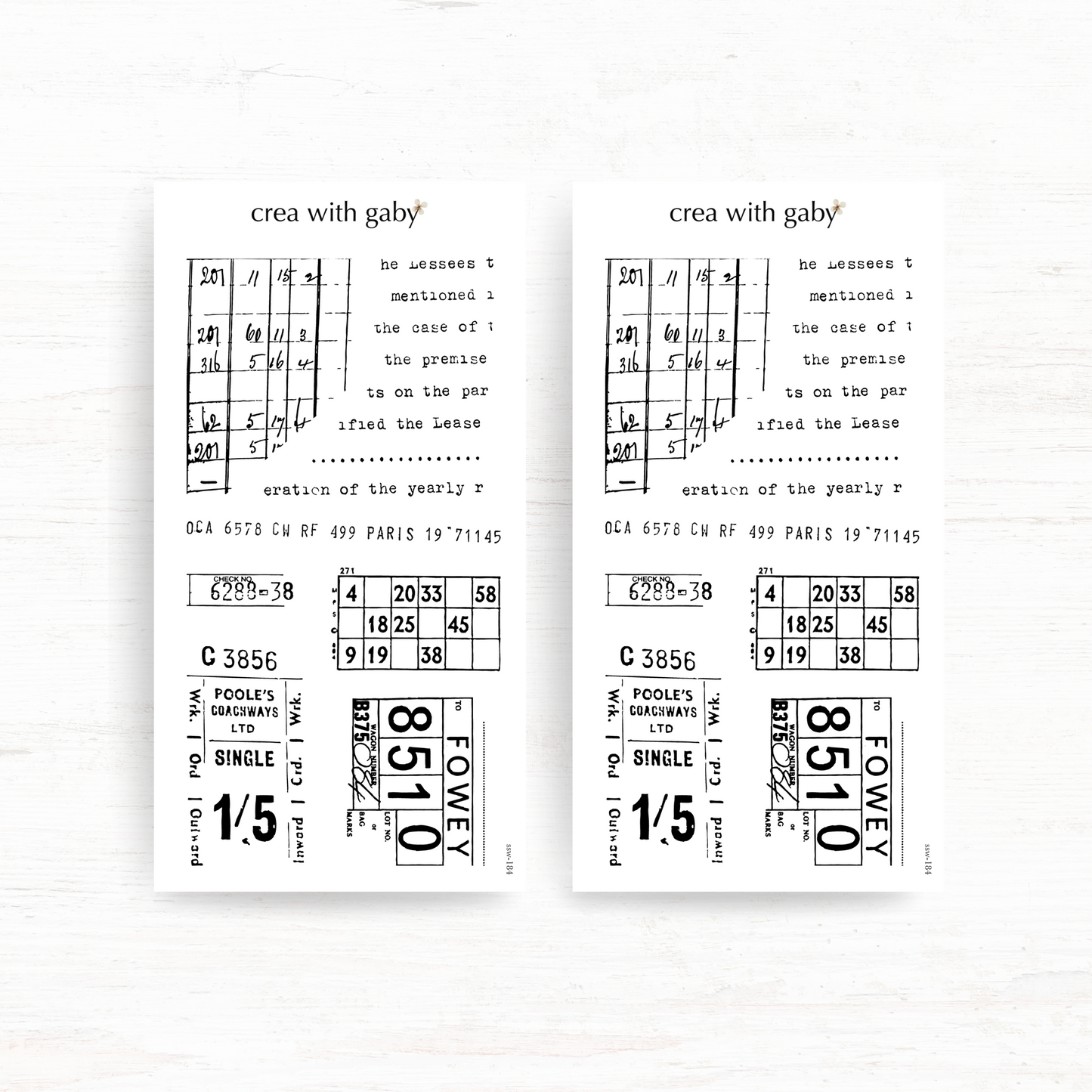 Deco sticker: Vintage Script