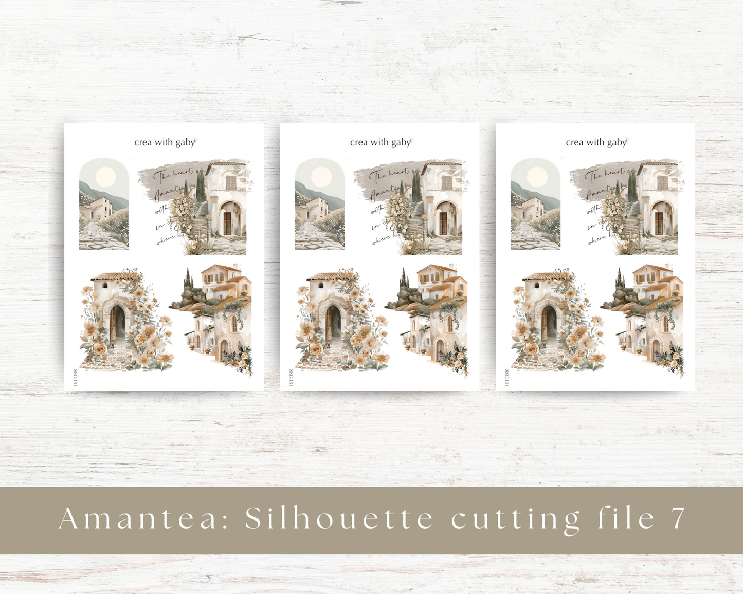 Silhouette cutting file: Amantea collection sticker sheet (131)