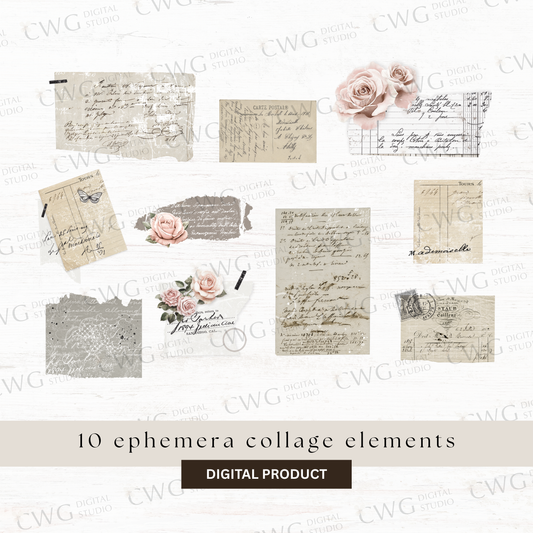 Digital journaling kit: French romance