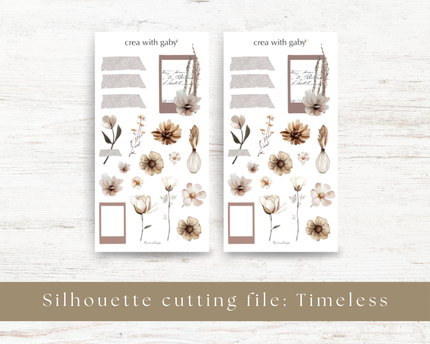 Silhouette cutting files: Timeless