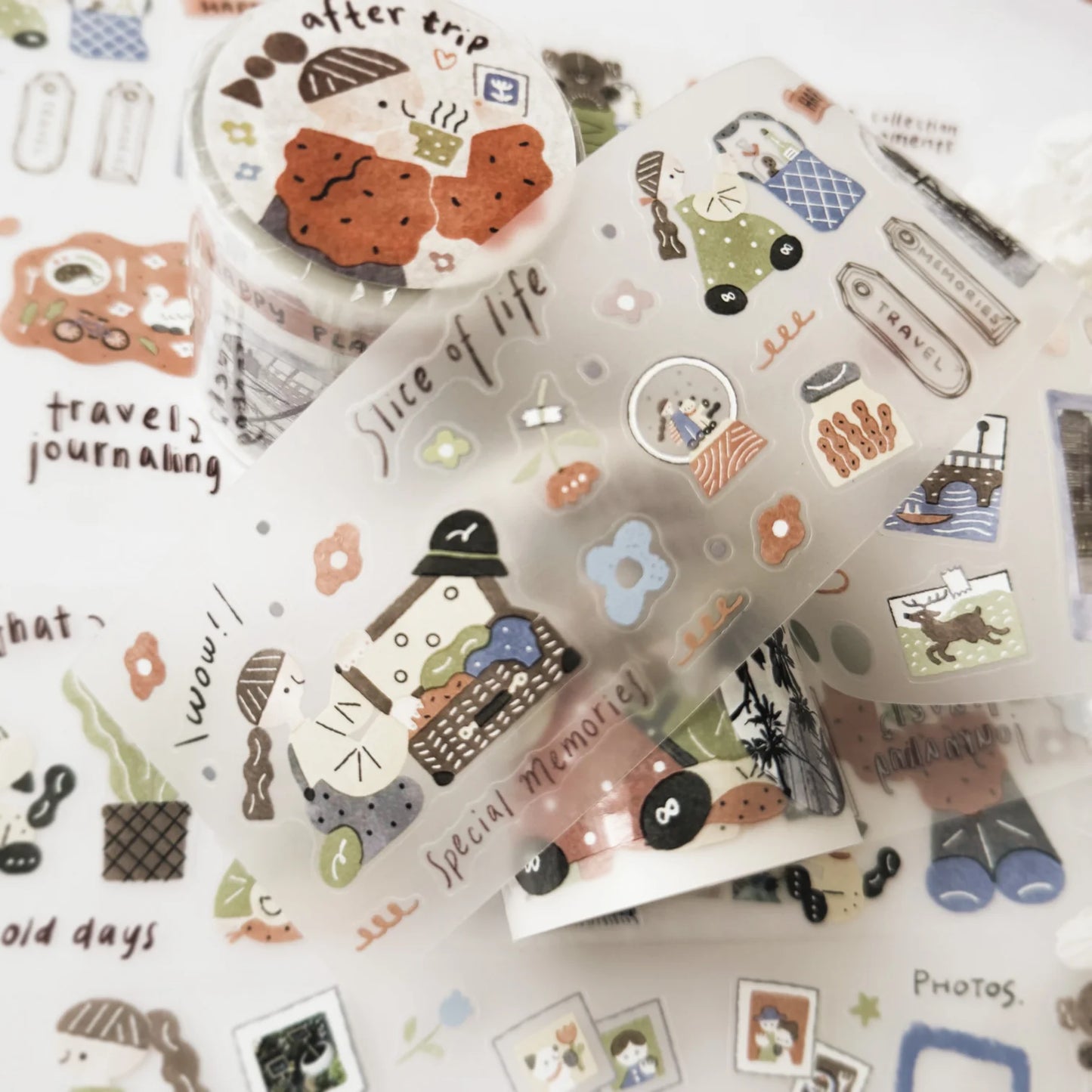 Journal Pages x rabch.jpg kiss - cut crystal pet tape - After trip (Single loop)
