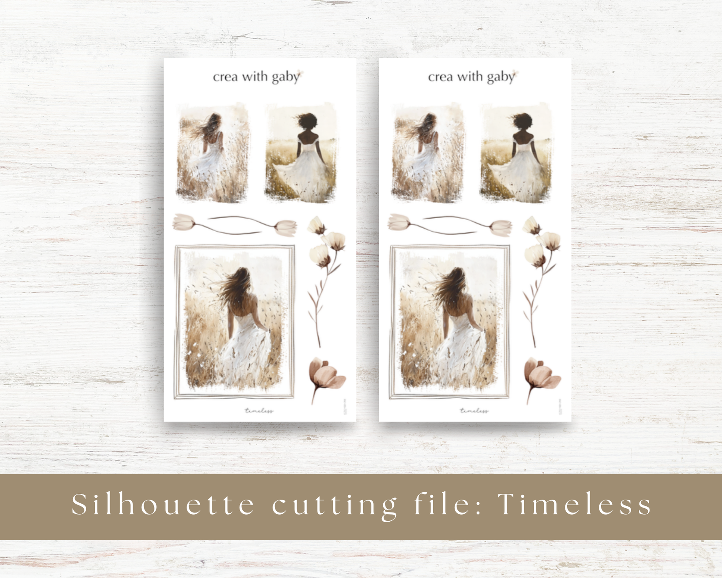 Silhouette cutting files: Timeless