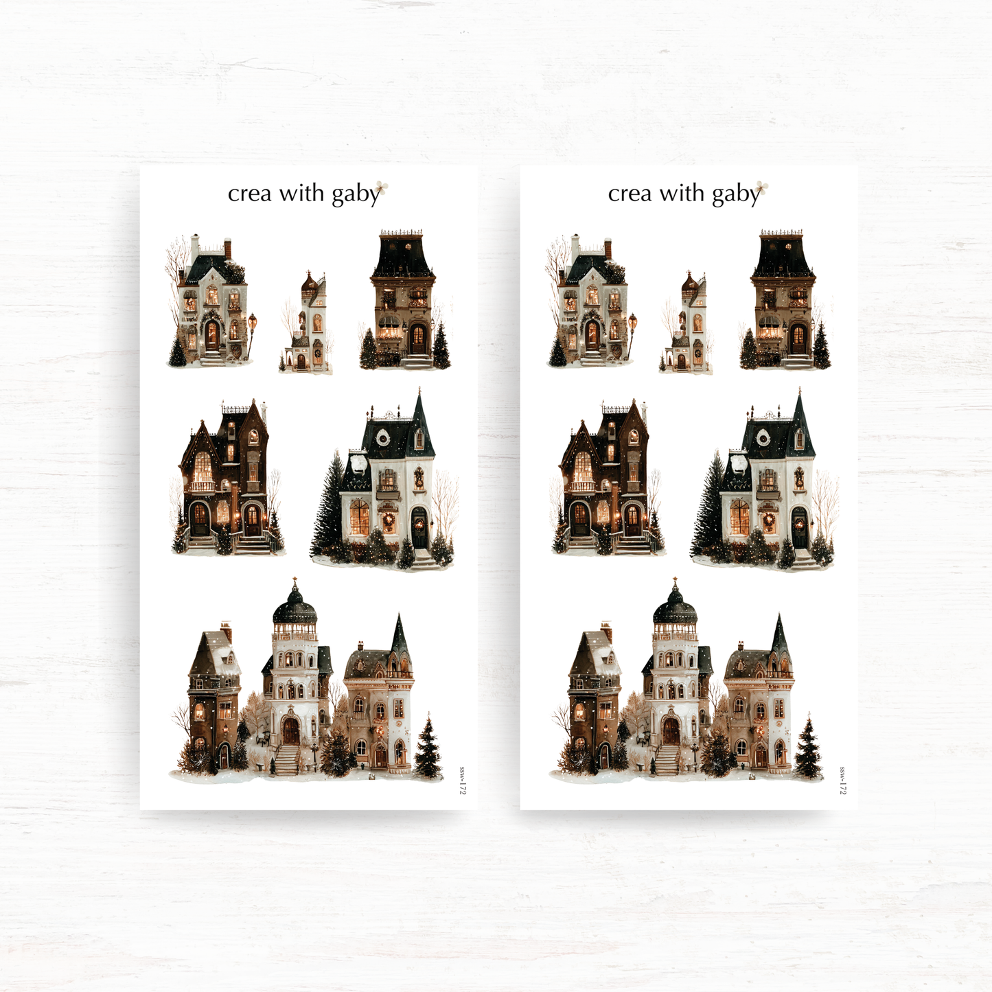 Christmas villa sticker sheet: Christmas wishes