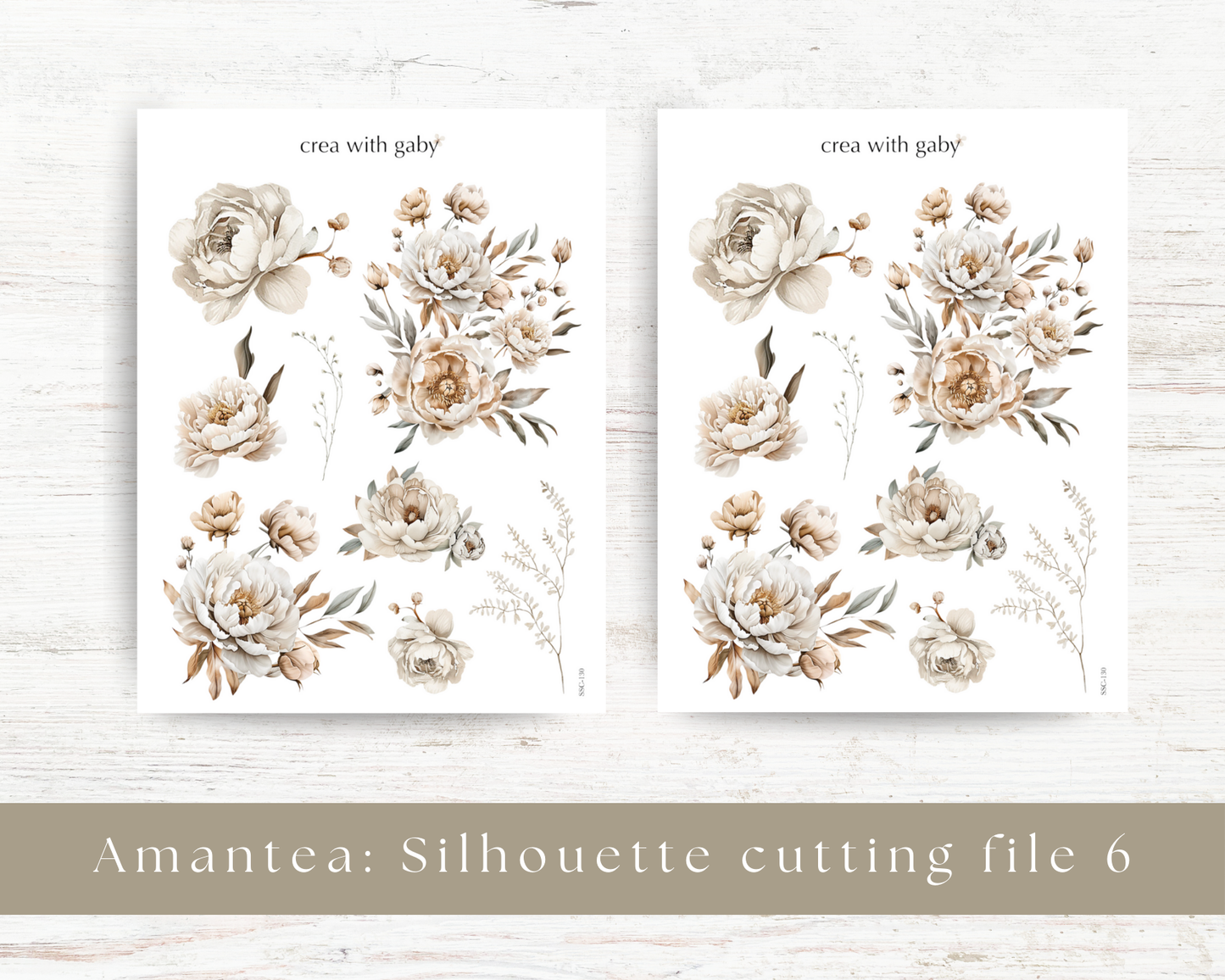 Silhouette cutting file: Amantea collection sticker sheet (130)