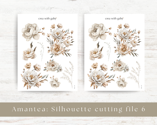 Silhouette cutting file: Amantea collection sticker sheet (130)