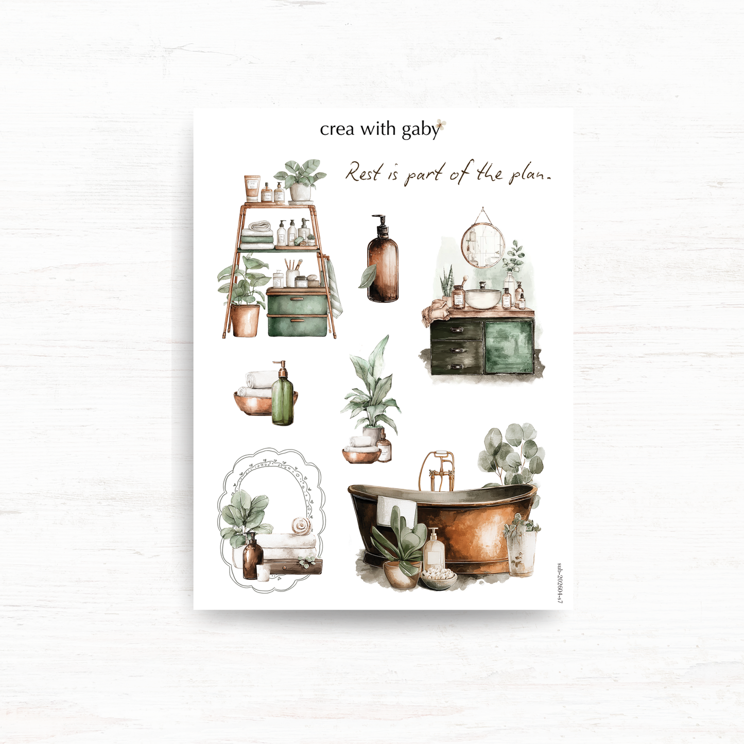 Deco stickers: But first, me (April 2026 sub kit)