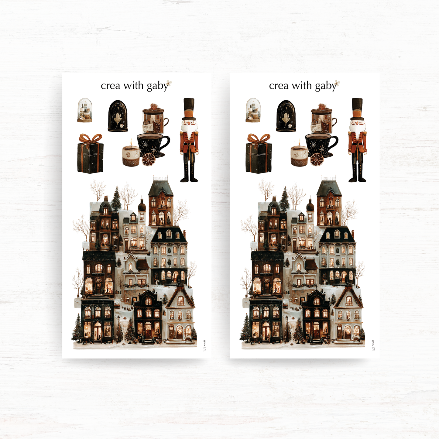 Nutcracker town sticker sheet: Christmas wishes