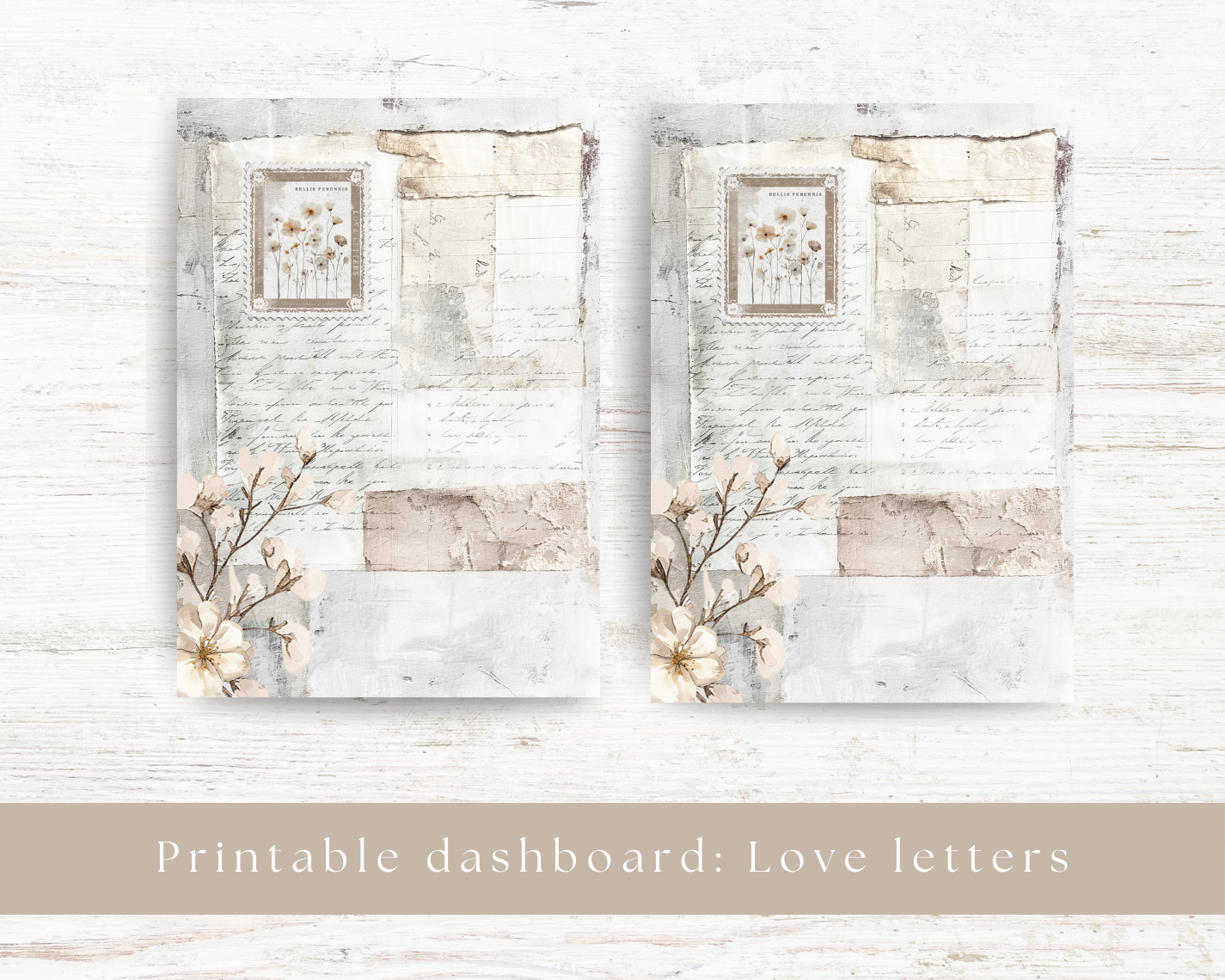 Printable dashboards: Love letters collection
