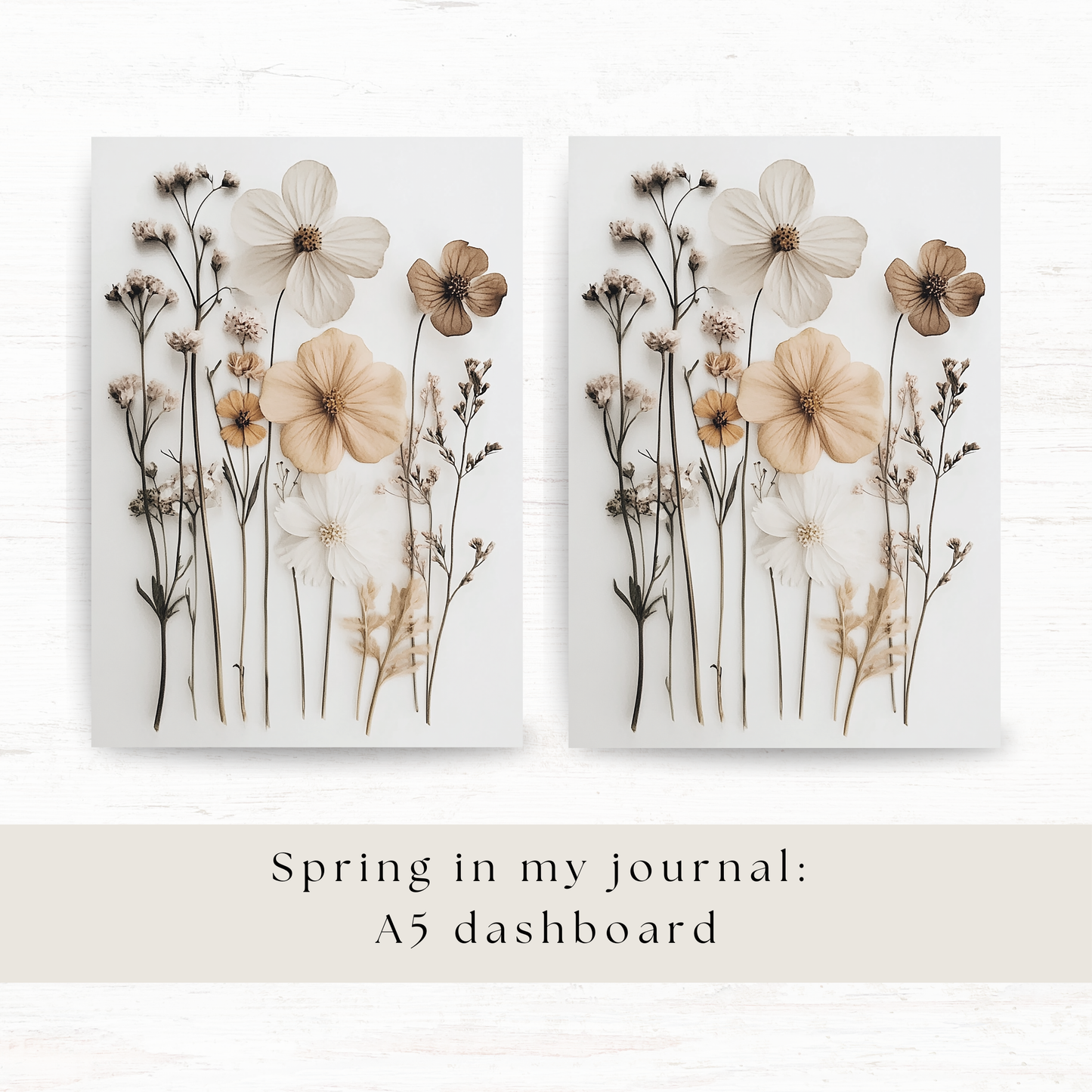 A5 deco dashboard: Spring in my journal