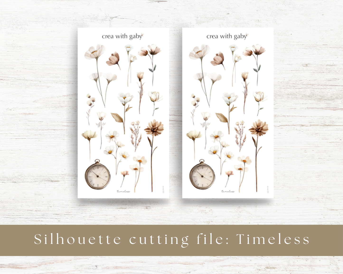 Silhouette cutting files: Timeless