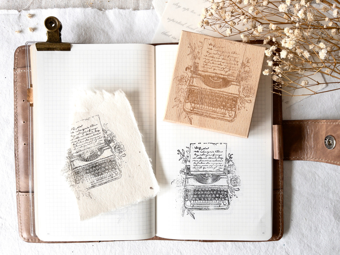 Rubber stamp: Typewriter (Love letters collection)